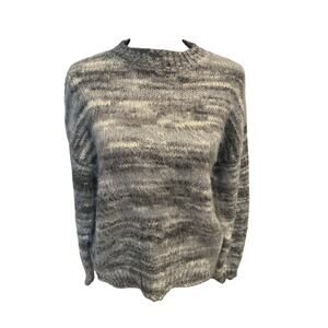 ⭐️ Women’s Vylette Fuzzy Cozy Gray Sweater Size Large Cabincore Winter Office